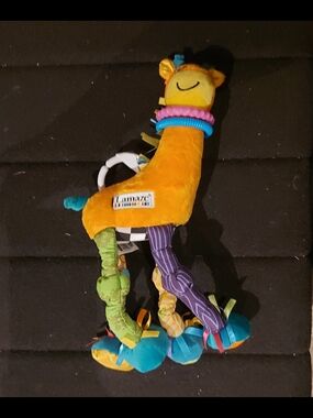 Lamaze Orange & Multi-Color Plush Giraffe Sensory Activity Toy